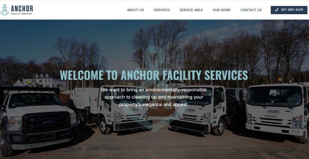 SEO and Content management system update for Anchor Facility Services