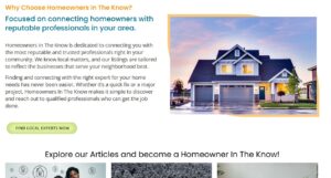 SEO and Website build for Homeowners In the Know